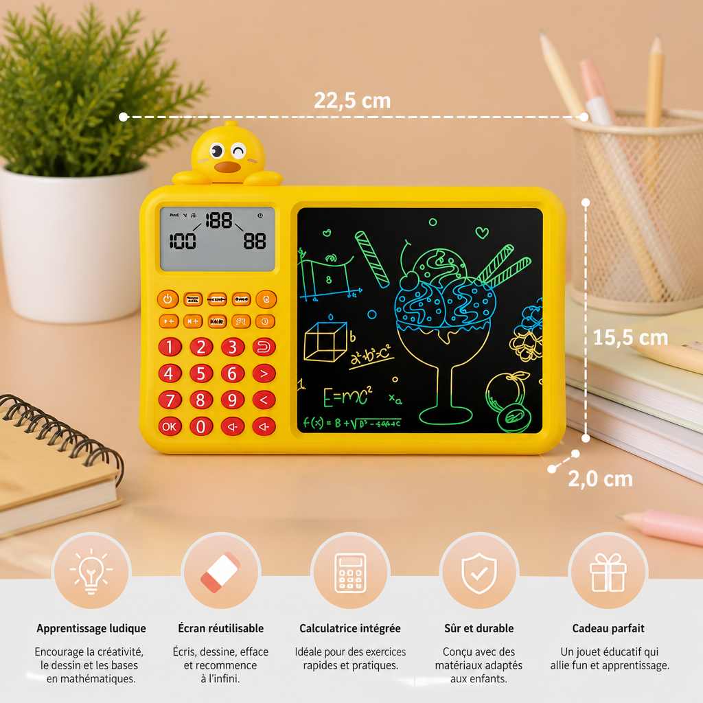 Kit d’Apprentissage Interactif de Mathématiques, de Dessin et d’Effacement pour Enfants