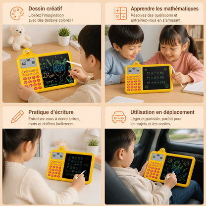 Kit d’Apprentissage Interactif de Mathématiques, de Dessin et d’Effacement pour Enfants