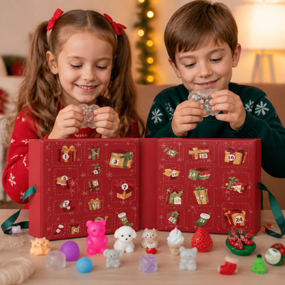 Calendrier de l’Avent Premium de 24 Jours avec Jouets Squishy
