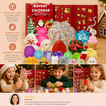 Calendrier de l’Avent Premium de 24 Jours avec Jouets Squishy