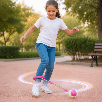 Balle à Sauter LED 3 en 1 avec Compteur de Sauts et Minuteur pour Enfants