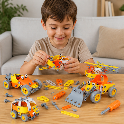 Set de construction STEM flexible avec vis et écrous