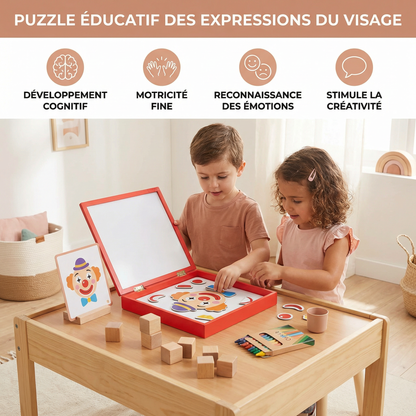 Puzzle éducatif des expressions du visage pour enfants
