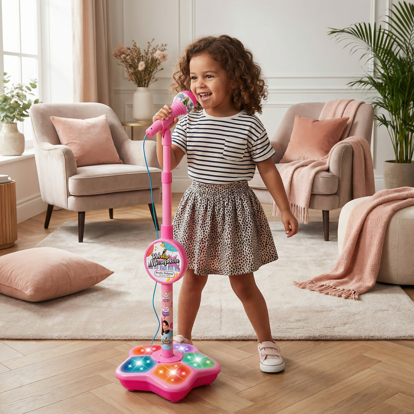 Set de karaoké pour enfants avec microphone & support – Jeu éducatif musical