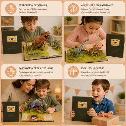 Encyclopédie Interactive des Dinosaures Pop-Up 3D