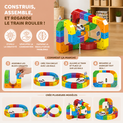 Jouet Pour Enfants Circuit Ferroviaire Magique En Cubes
