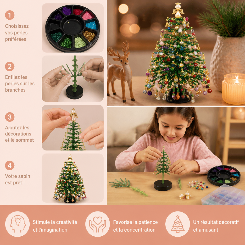 Kit DIY Pour Créer Un Sapin De Noël En Perles De Cristal