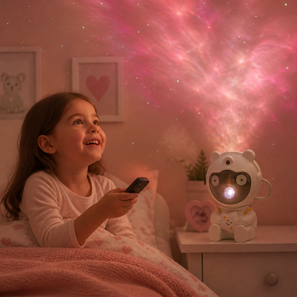 Projecteur Galaxie et Étoiles Astronaute avec Nébuleuse 8 Couleurs et Télécommande