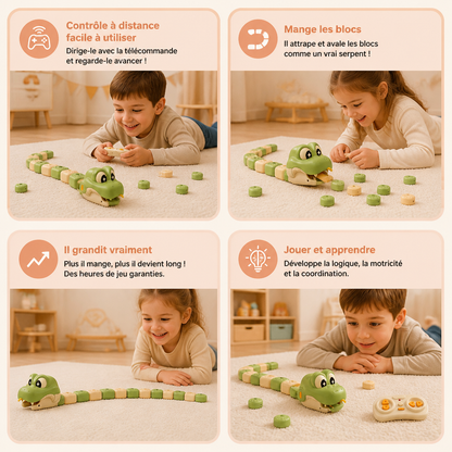 Serpent RC Interactive STEM Qui Grandit – Mange Des Blocs Et Devient Plus Long