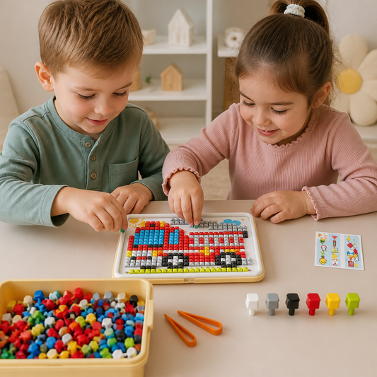 Planche de Mosaïque Montessori avec Picots Éducatifs