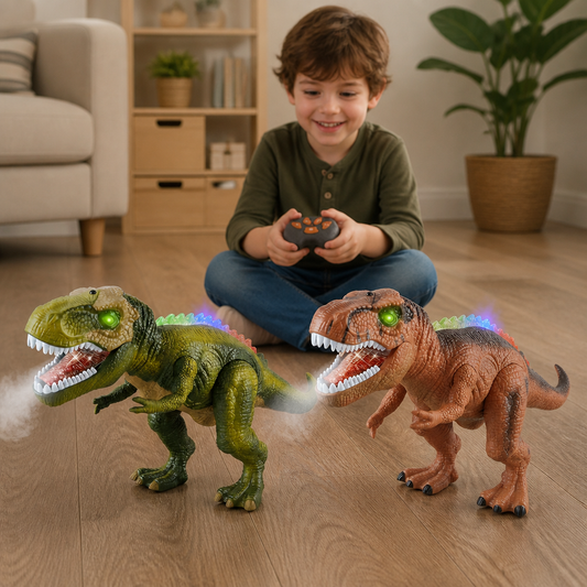 Dinosaure T-Rex Marcheur Télécommandé – Dinosaure RC avec Brume, Lumières et Sons
