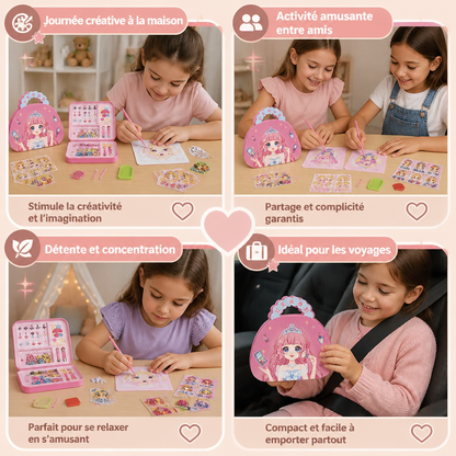 Kit créatif de peinture diamant et d’art en feuille d’aluminium sur le thème des princesses