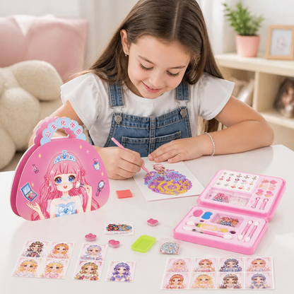 Kit créatif de peinture diamant et d’art en feuille d’aluminium sur le thème des princesses