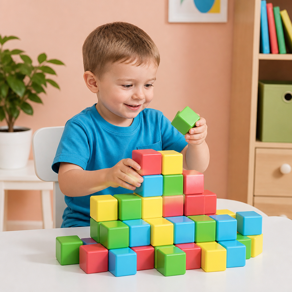 Cubes Magnétiques de Construction de 4,2 cm pour Tout-Petits – Blocs STEM Éducatifs