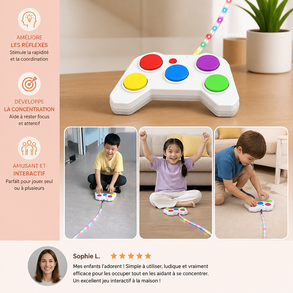 Défi de Défense Lumineuse – Jeu Interactif de Réflexes avec LED
