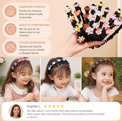 Jolis Barrettes & Bandeaux Pour Filles Avec Breloques Fleurs, Fraises & Arc-en-Ciel