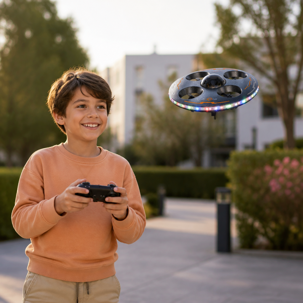 Drone Soucoupe Volante LED avec Télécommande