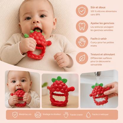 Anneau De Dentition En Silicone À Prise Facile Avec Textures Variées (Dès 3 Mois)