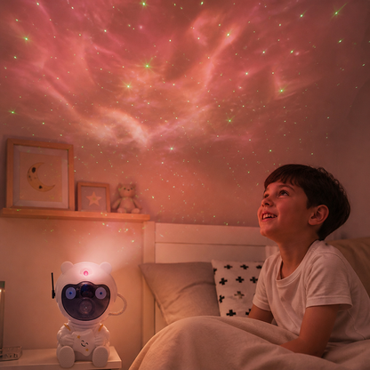 Projecteur Galaxie et Étoiles Astronaute avec Nébuleuse 8 Couleurs et Télécommande