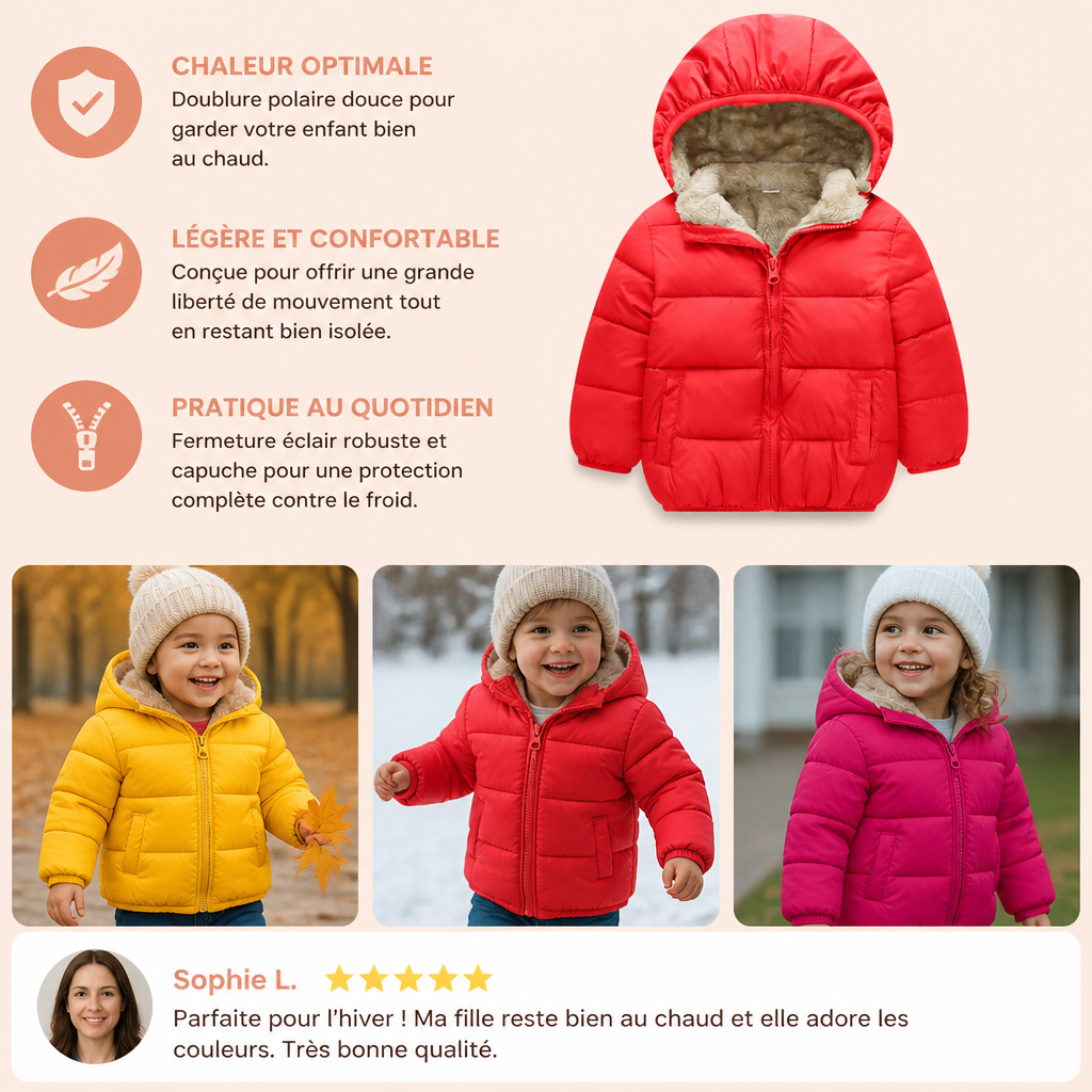 Doudoune Pour Bébés Et Tout-Petits Avec Doublure Polaire