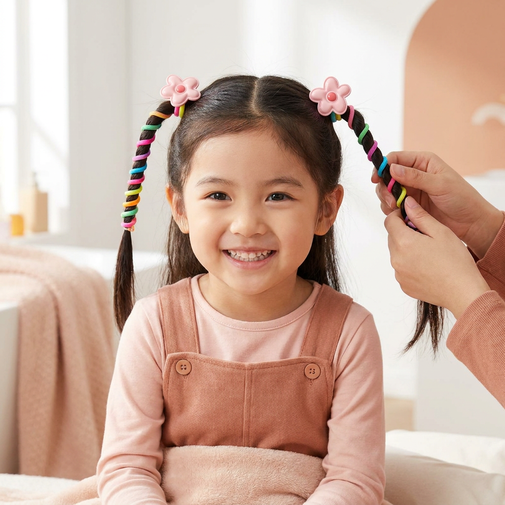 Ensemble De Chouchous Spirales Mignons Pour Enfants