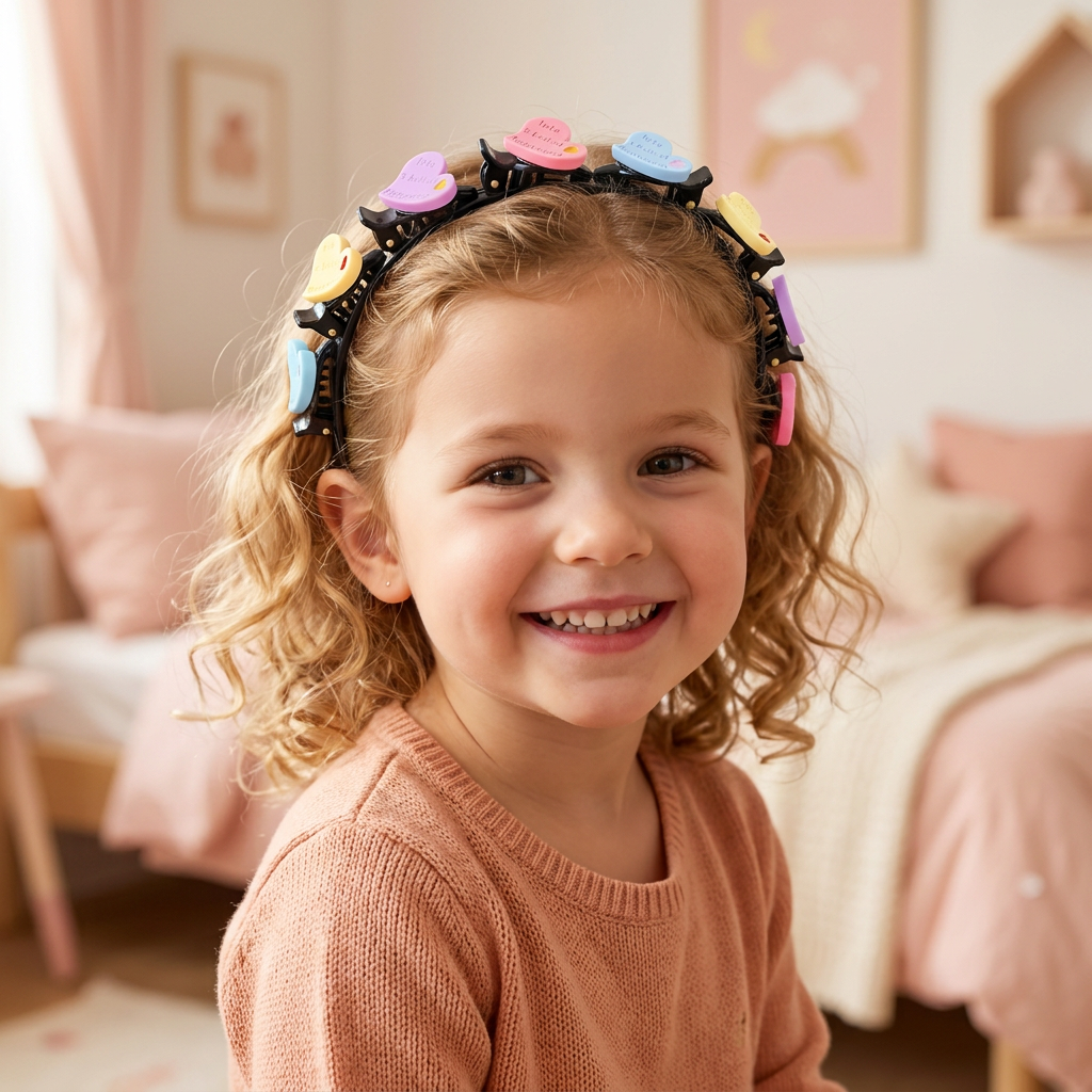 Jolis Barrettes & Bandeaux Pour Filles Avec Breloques Fleurs, Fraises & Arc-en-Ciel