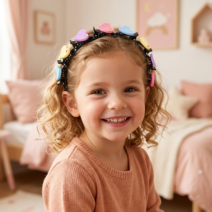 Jolis Barrettes & Bandeaux Pour Filles Avec Breloques Fleurs, Fraises & Arc-en-Ciel