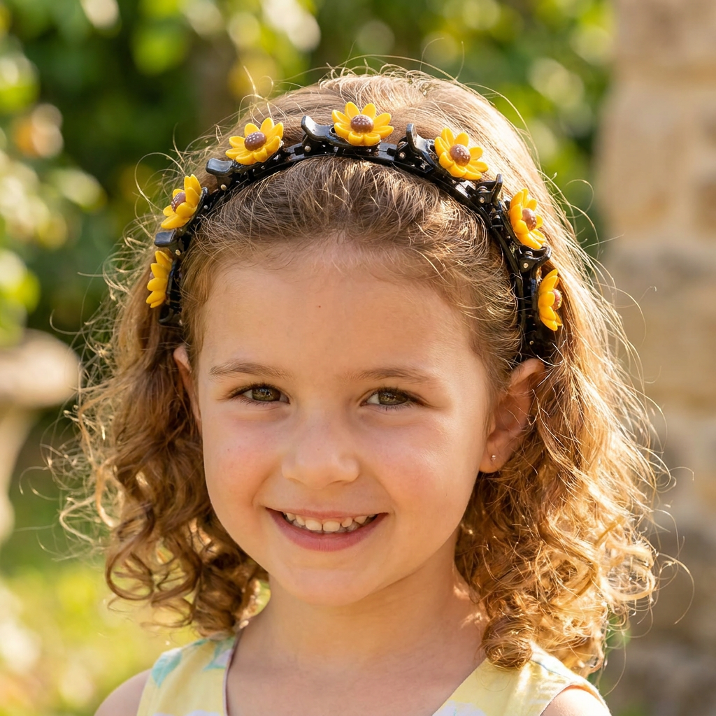 Jolis Barrettes & Bandeaux Pour Filles Avec Breloques Fleurs, Fraises & Arc-en-Ciel