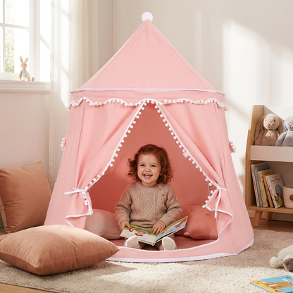 Tente de jeu douillette pour enfants – Un charmant refuge pour lire et jouer