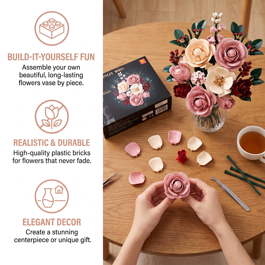 Set de construction bouquet de fleurs