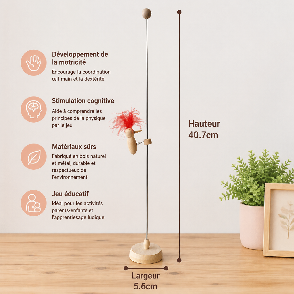Pic-Vert en Bois Jouet Éducatif pour Enfants