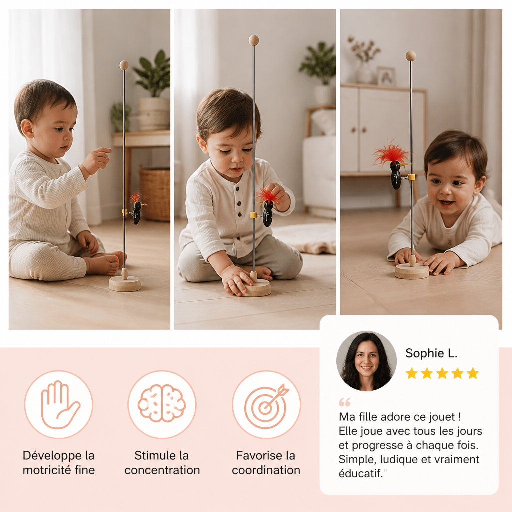 Pic-Vert en Bois Jouet Éducatif pour Enfants