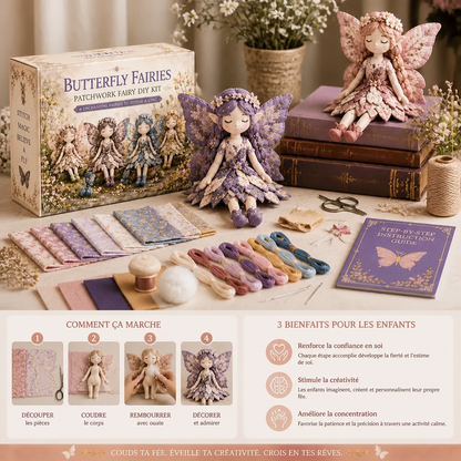 Kit de Couture DIY Fée pour Enfants – Créez de Charmantes Poupées Fées avec Tissu, Accessoires et Instructions