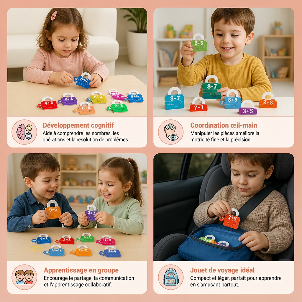 Jeu Éducatif De Cadenas Et Clés Pour Apprendre Les Lettres Et Les Mathématiques
