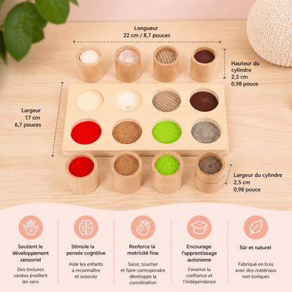 Jeu Montessori Tactile – Jouet d'Apprentissage Sensoriel