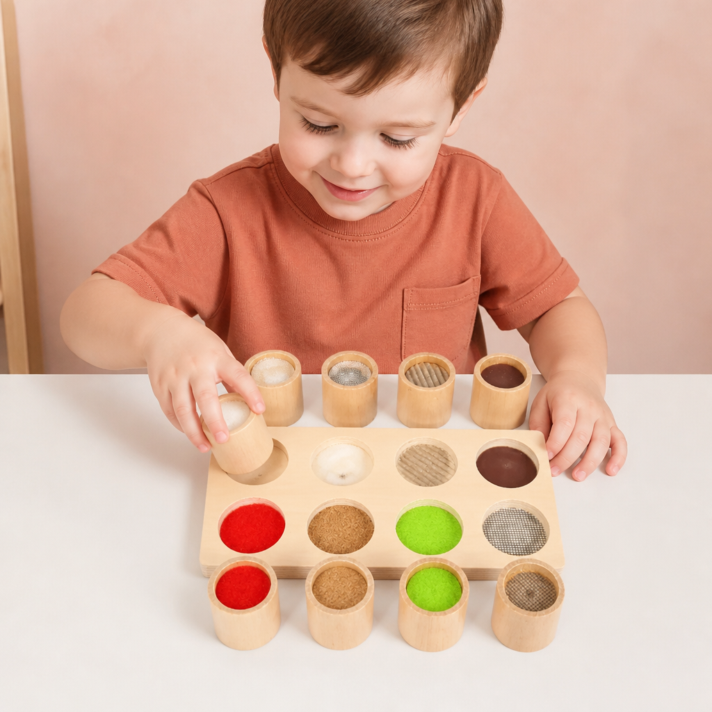 Jeu Montessori Tactile – Jouet d'Apprentissage Sensoriel