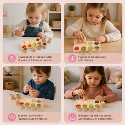 Jeu Montessori Tactile – Jouet d'Apprentissage Sensoriel