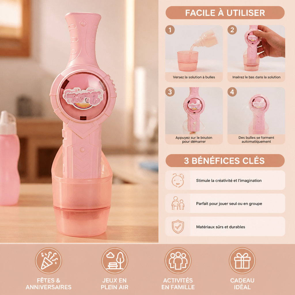 Jouet Interactif de Raquettes et Balles à Bulles pour Enfants