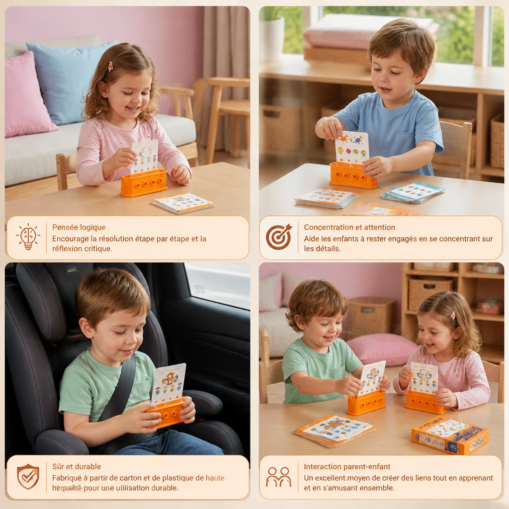 Jeu de casse-tête logique avec clés pour enfants