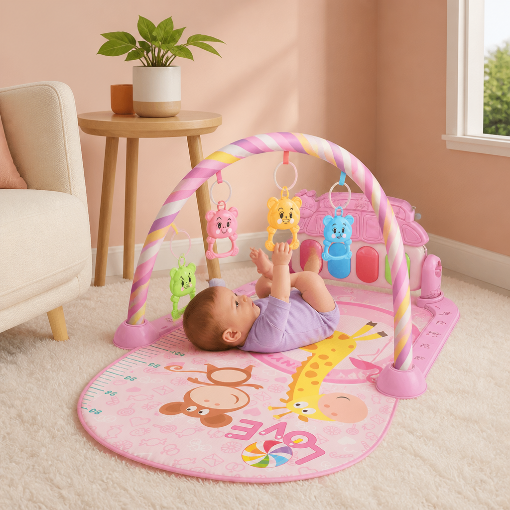Piano Musical pour Bébé pour la Coordination des Membres et la Stimulation Visuelle et Auditive