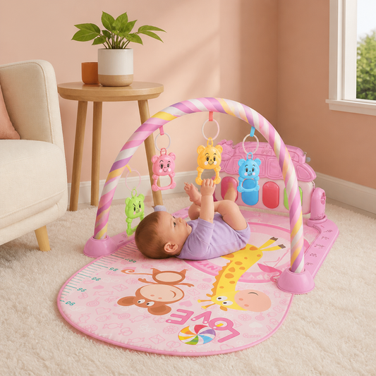 Piano Musical pour Bébé pour la Coordination des Membres et la Stimulation Visuelle et Auditive