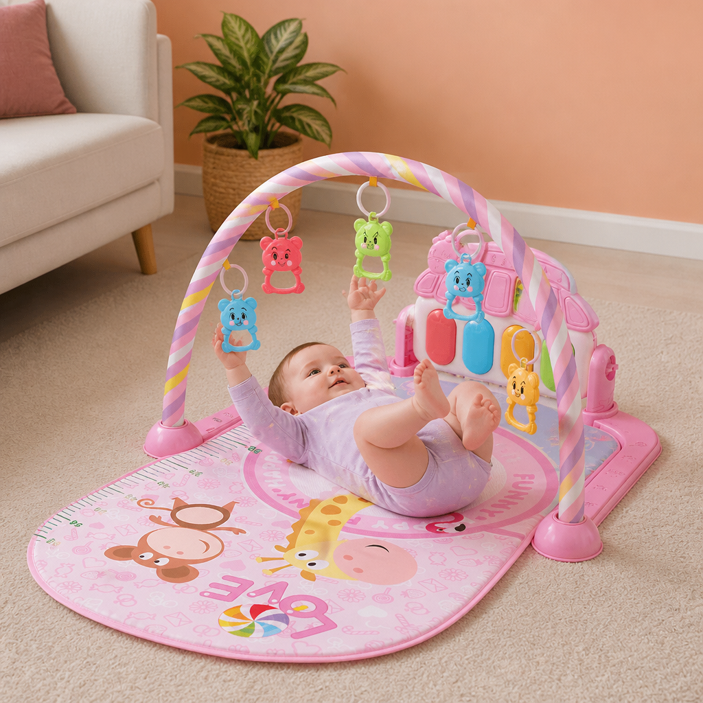 Piano Musical pour Bébé pour la Coordination des Membres et la Stimulation Visuelle et Auditive
