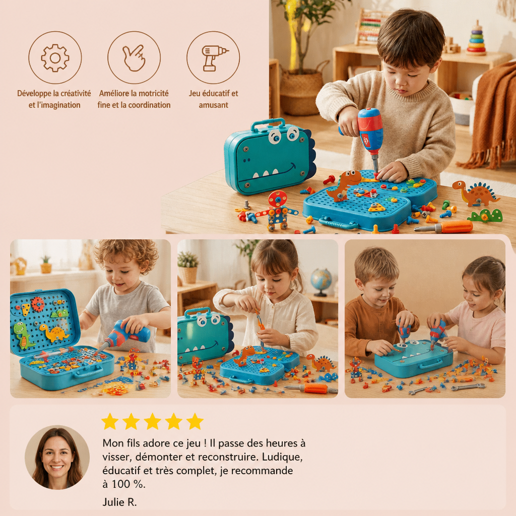 Set de Construction Dino Craftsman pour Enfants