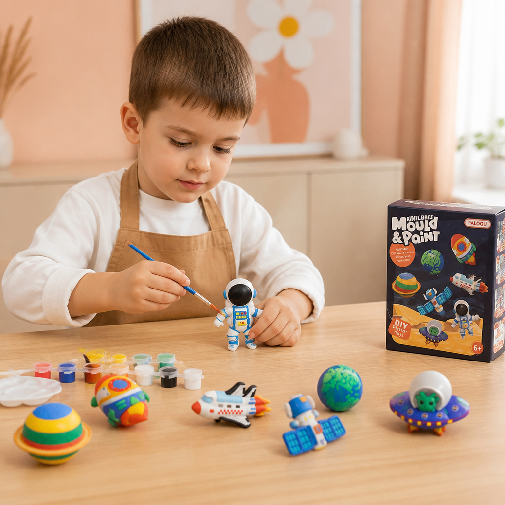 Kit de peinture DIY en plâtre d’animaux – Moule, peinture et création pour enfants