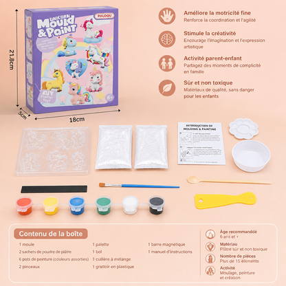 Kit de peinture DIY en plâtre d’animaux – Moule, peinture et création pour enfants