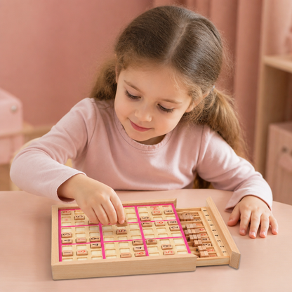 Plateau de Sudoku en Bois – Jeu Éducatif de Logique et de Mathématiques