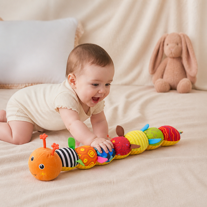 Hochet Sensoriel en Peluche et Chenille Musicale