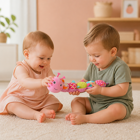 Hochet Sensoriel en Peluche et Chenille Musicale