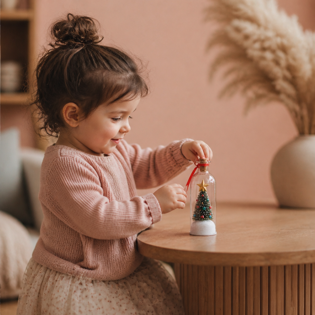 Décoration de Noël en forme de bouteille avec message enregistrable et lecture vocale