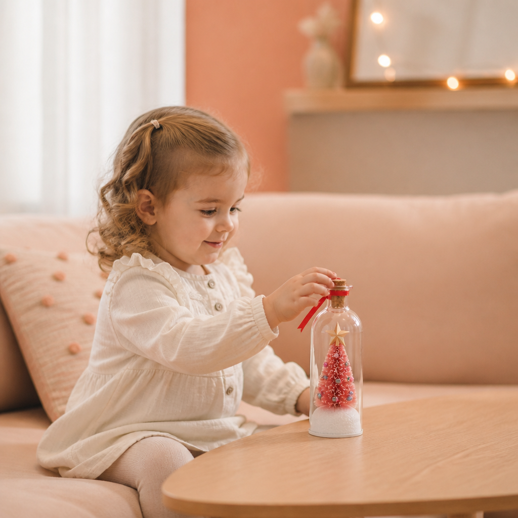 Décoration de Noël en forme de bouteille avec message enregistrable et lecture vocale